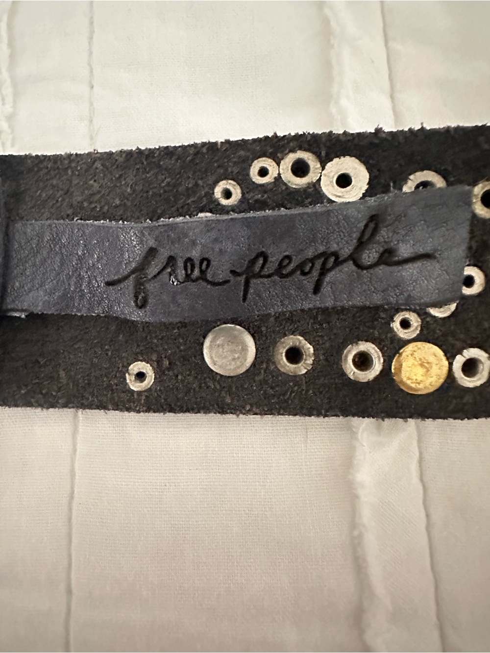 Free People Belt - black studded leather